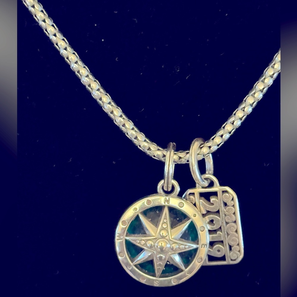 Brighton Silver Green nautical pendant and 2019 pendant sold with necklace